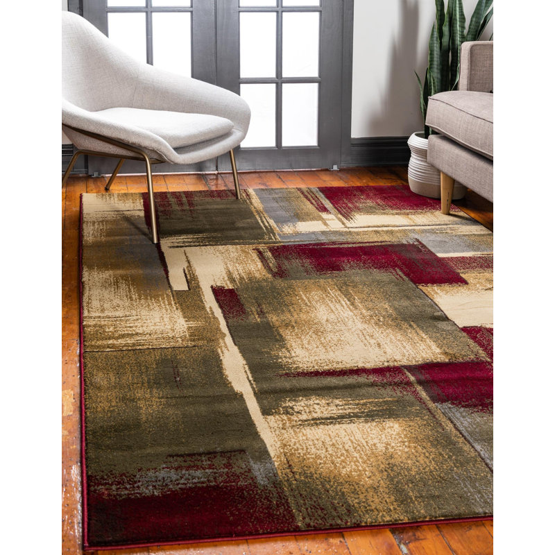 Ivetta Performance Abstract Indoor Rug, Rectangle 5'1" x 8'