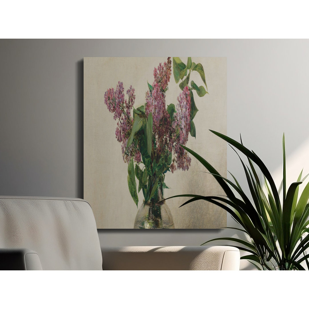 Lilac Canvas Wall Art Print, Floral Still Life Painting, Gallery Wrapped Canvas, Ready to Hang, Archival Quality, Modern Home Decor