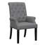 Chaise avec accoudoirs rembourrée Phelps - beige et noir fumé-117195006-117195007