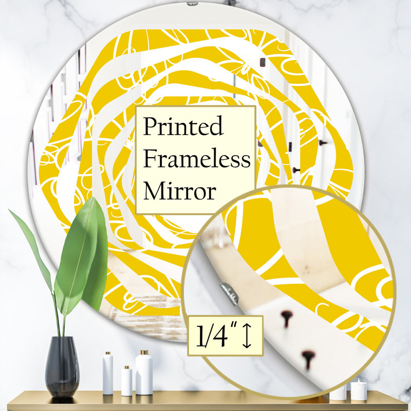 Miroir mural Whirl Butterflies, 23,6 po x 23,6 po