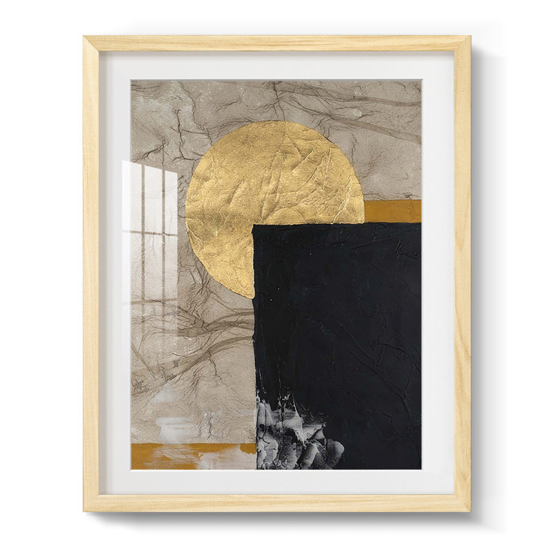 Adorned Geometric II, reproduction encadrée, Papier avec cadre naturel, Blanc