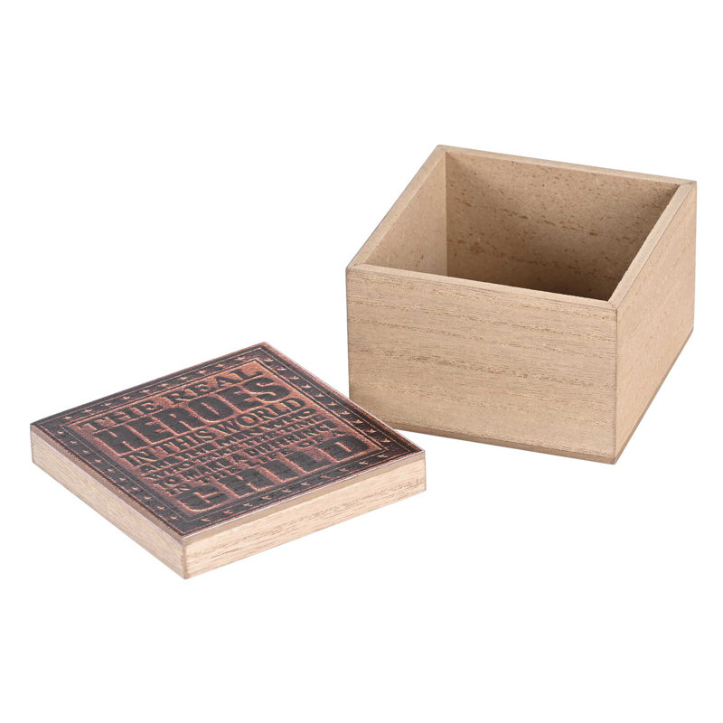 Keepsake Box The Real Heroes MDF 4X4