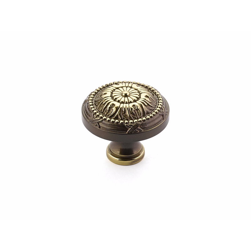 Versailles Round Knob, Antique Light Polish, 1.5"