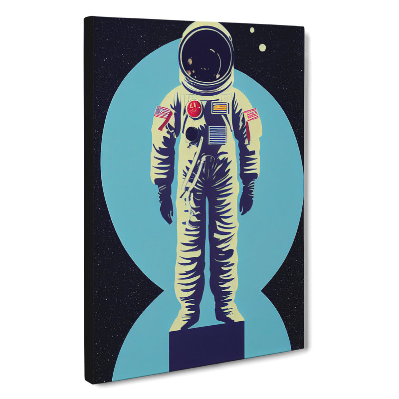 Magnificent Astronaut - Wall Art, Wrapped Canvas, No Matte, 50cm H x 35cm W x 3cm D