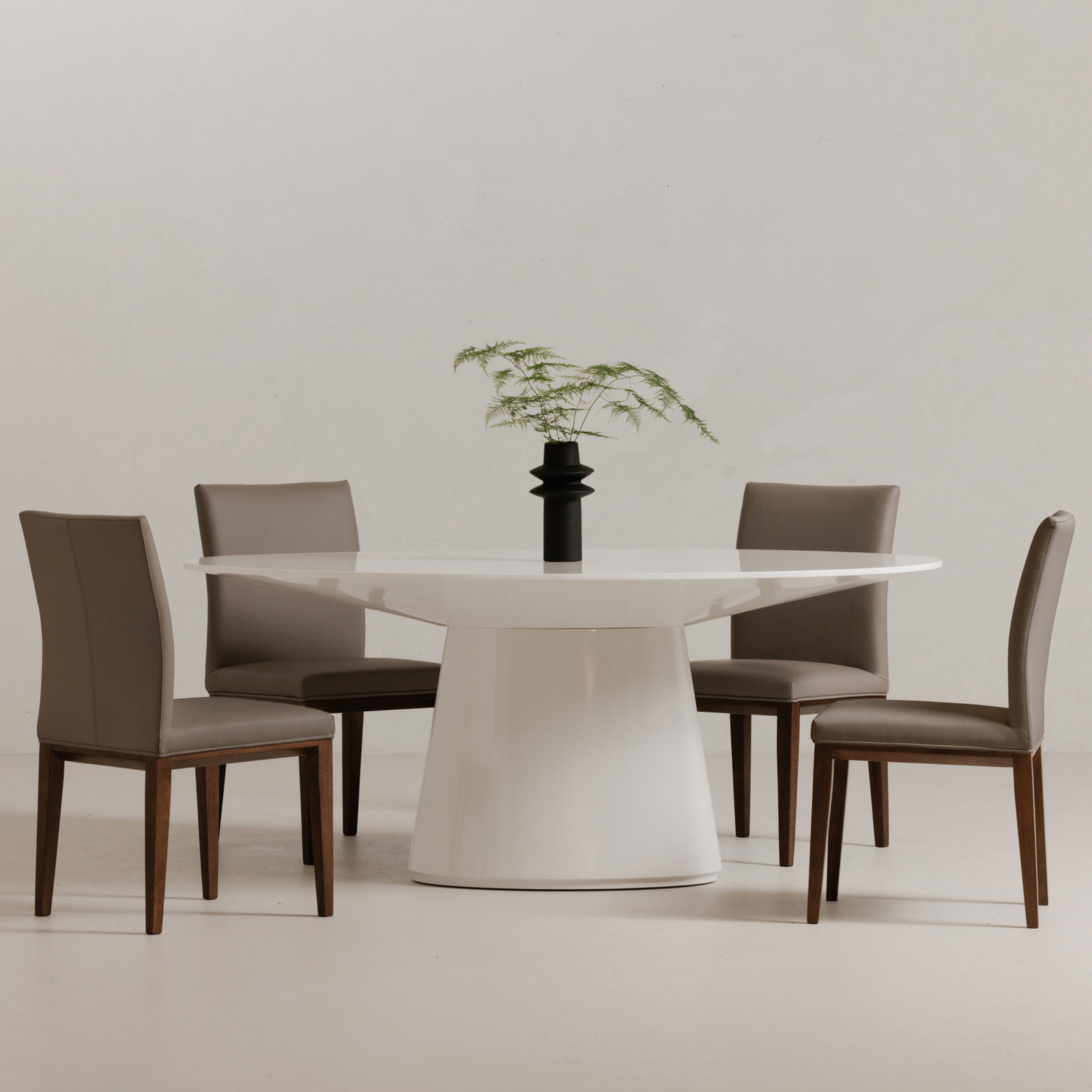 Arden Genuine Leather Dining Chair, Gray
