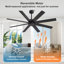 Ventilateur de plafond 8 pales avec télécommande-277424783-320108209