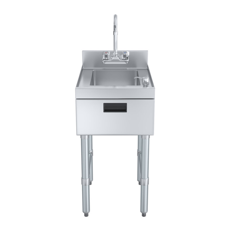 Lavabo à main sous le comptoir 22 po x 15 po avec distributeur de savon et de serviettes