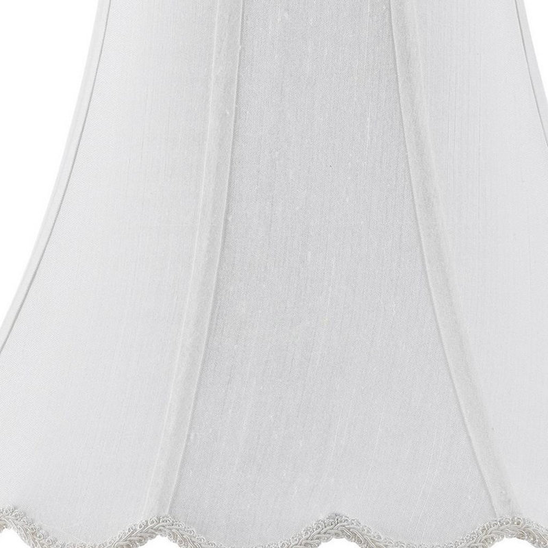 Abat-jour cloche en lin blanc