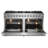 Galiano 60-inch Gas Range Stainless Steel, 10 Burners, 8.64 cu. ft. Double Convection Ovens