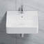 Turner 500mm x 420mm White Rectangular Wall Hung Bathroom Sink Basin with Overflow