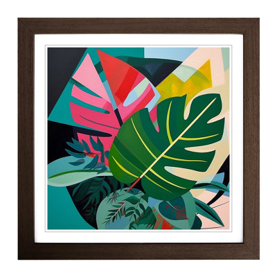 Tropical Leaf Suprematism No.6 - Framed Print