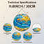 Panneau de vitrail 12 "H Dolphin Waves-360502362