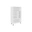 Armoire haute blanche de 40 po avec 4 tablettes et 6 tablettes polyvalentes pour le rangement des montres