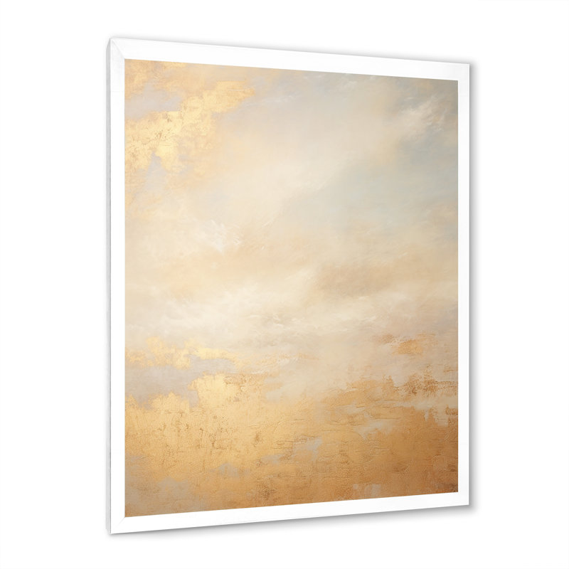 «Magic Sky Simplicity» sur toile, Cadre simple blanc, H 44 po x l 34 po x P 1,5 po
