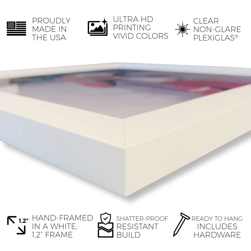 White Framed Coastal Shack Lounging Print, 15 x 21