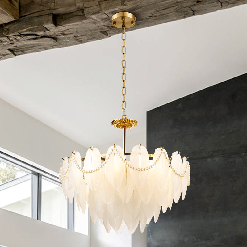 Lamagno 24" 8 - Light Tiered Crystal Chandelier Dimmable