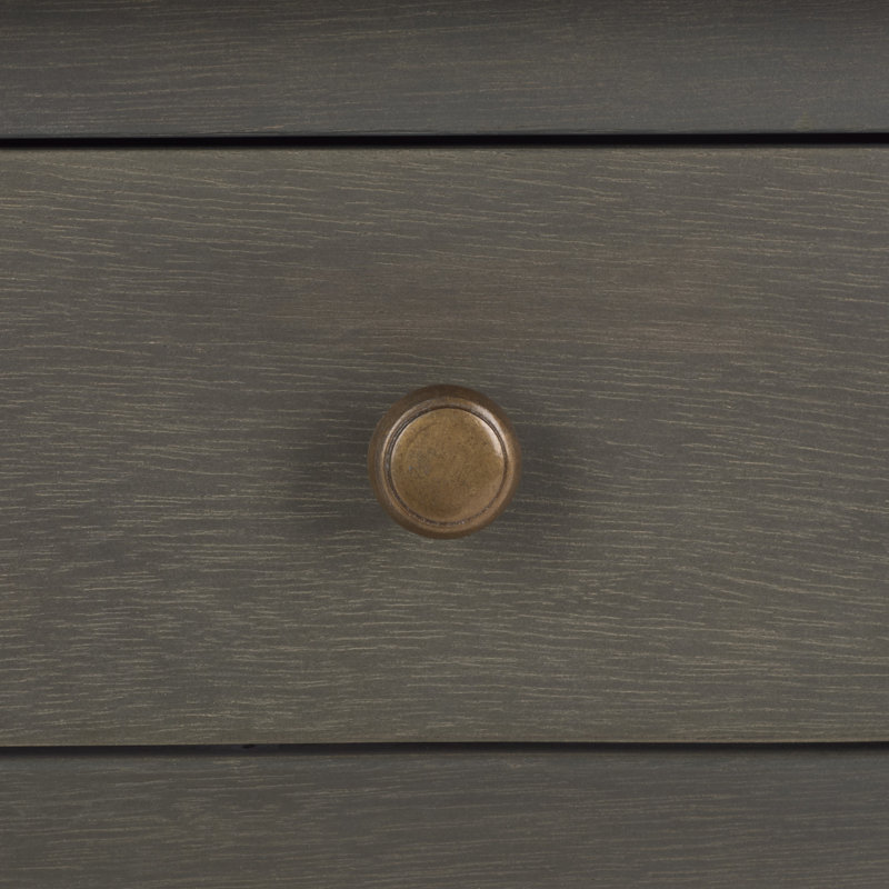 Sadie Solid Wood End Table with Storage, French Gray