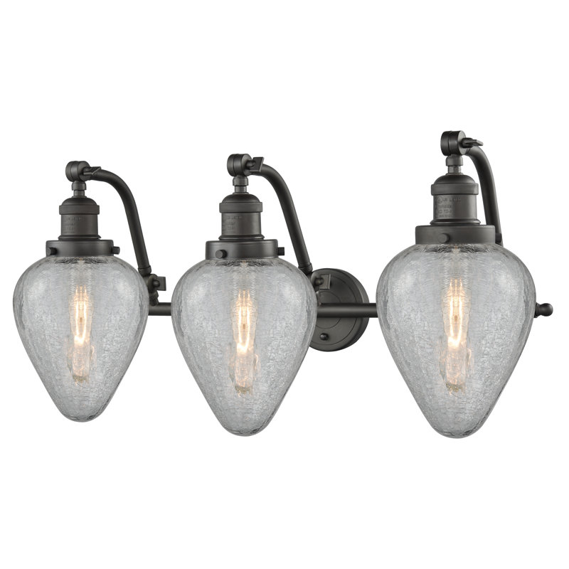 Éclairage pour meuble-lavabo à intensité variable Shauna, Bronze huilé, 3 lumières