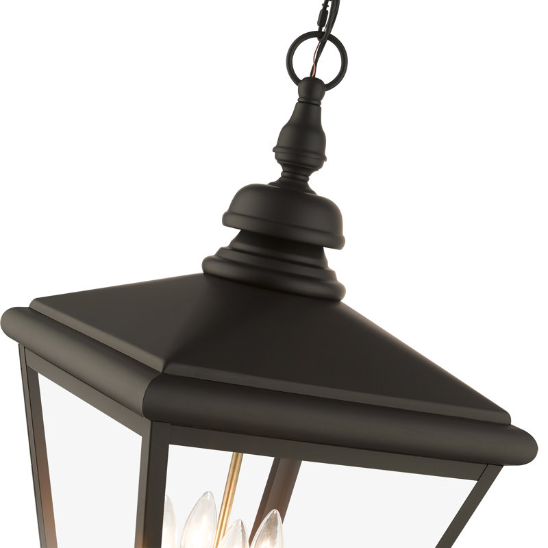 Lanterne suspendue d'extérieur 4 lumières, Bronze