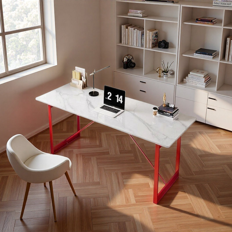 Bureau d'écriture Modern Light, H 29,52 po x l 62,99 po x P 31,49 po, Rouge