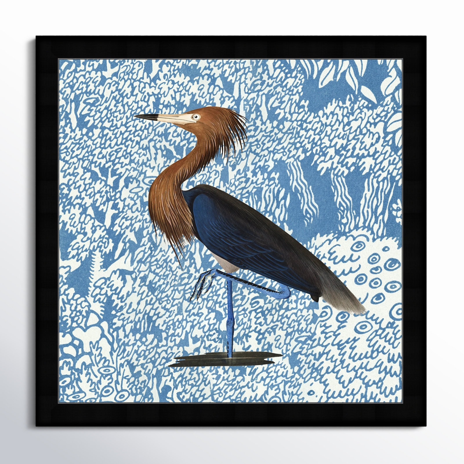 Bird Pose by Oliver Gal, 18" H x 18" W x 0.5" D, Black