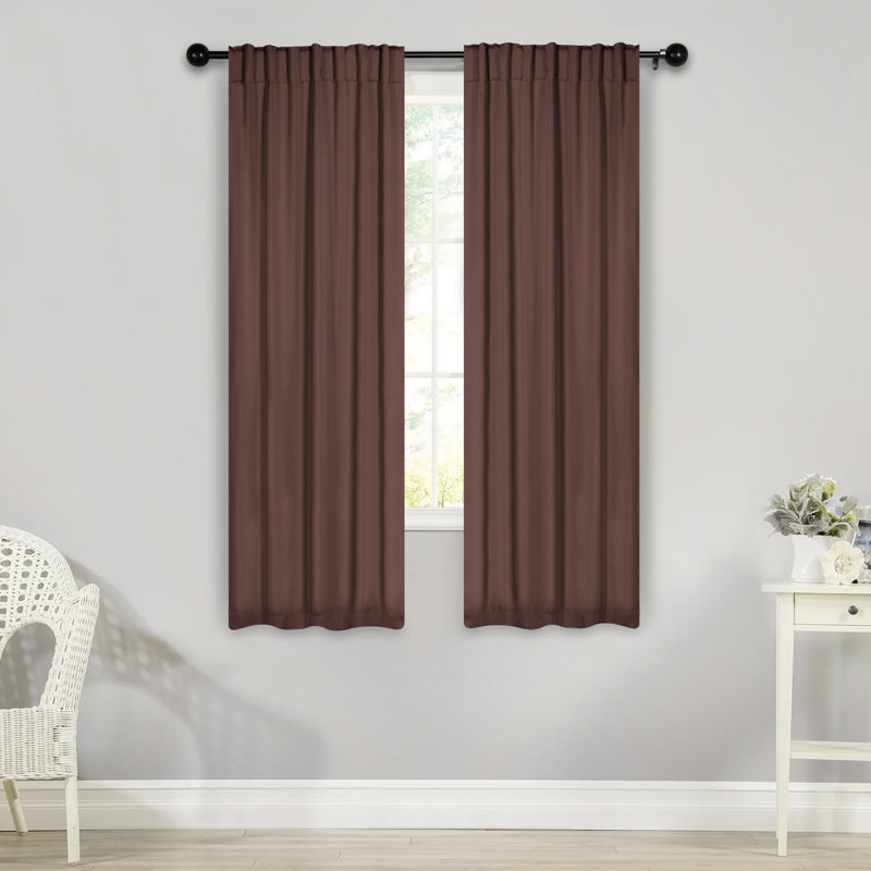 Rideaux obscurcissant et passe-tringle Levatt Classic, Cappuccino, L 26 po x L 63 po