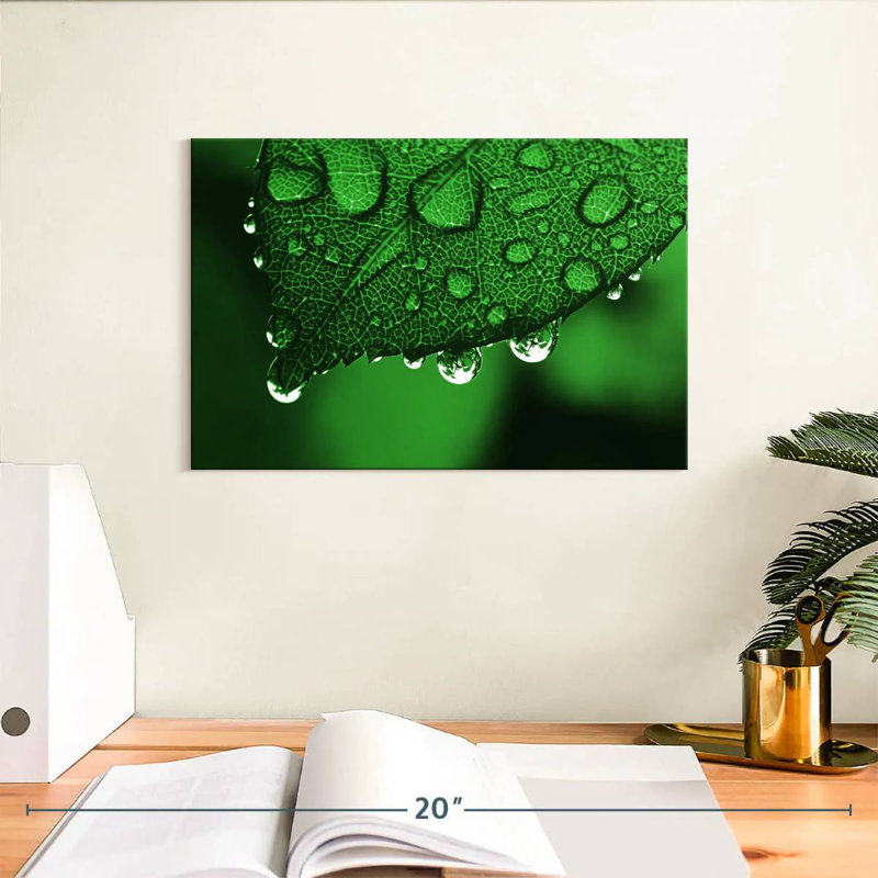 Harnek Leaf Raindrops, 8" H x 12" W