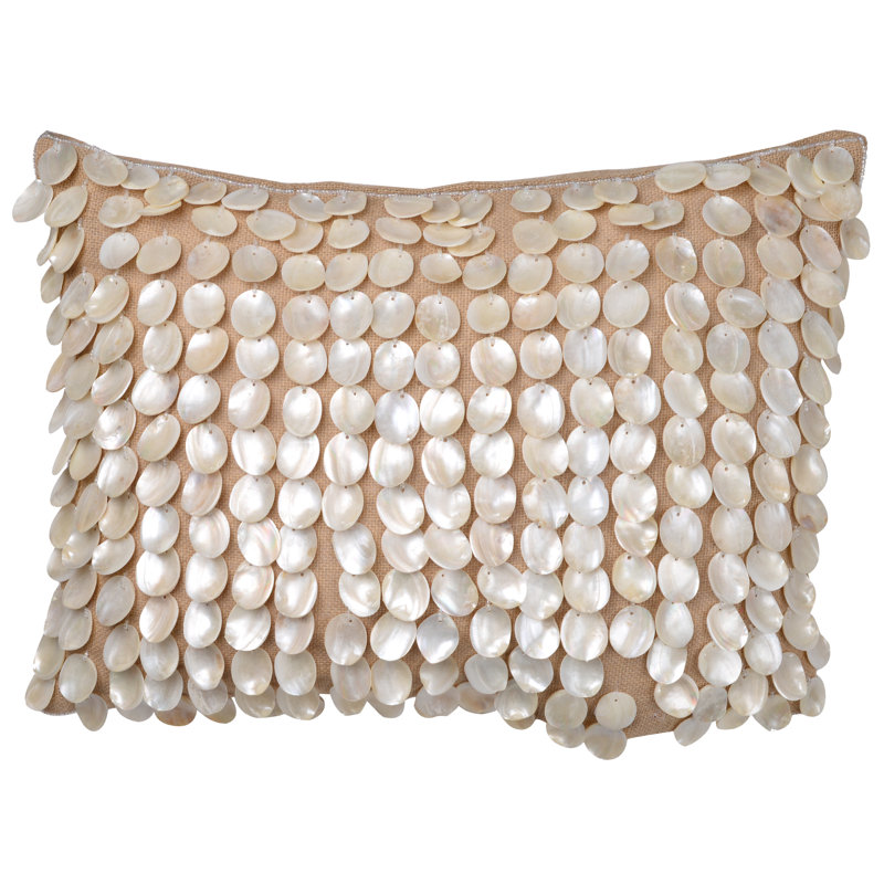 Dashiell Appliqued Jute / Sisal Throw Pillow