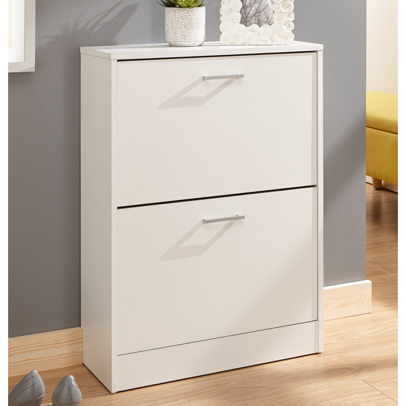 Stirling 8 Pair Flip Down Shoe Storage, White
