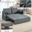 3-in-1 Convertible Sofa Bed with Adjustable Backrest, USB Charger & Side Pockets-1373164527