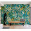 Murale botanique pelez et collez Christopher - Bleu jardin printanier-106738962