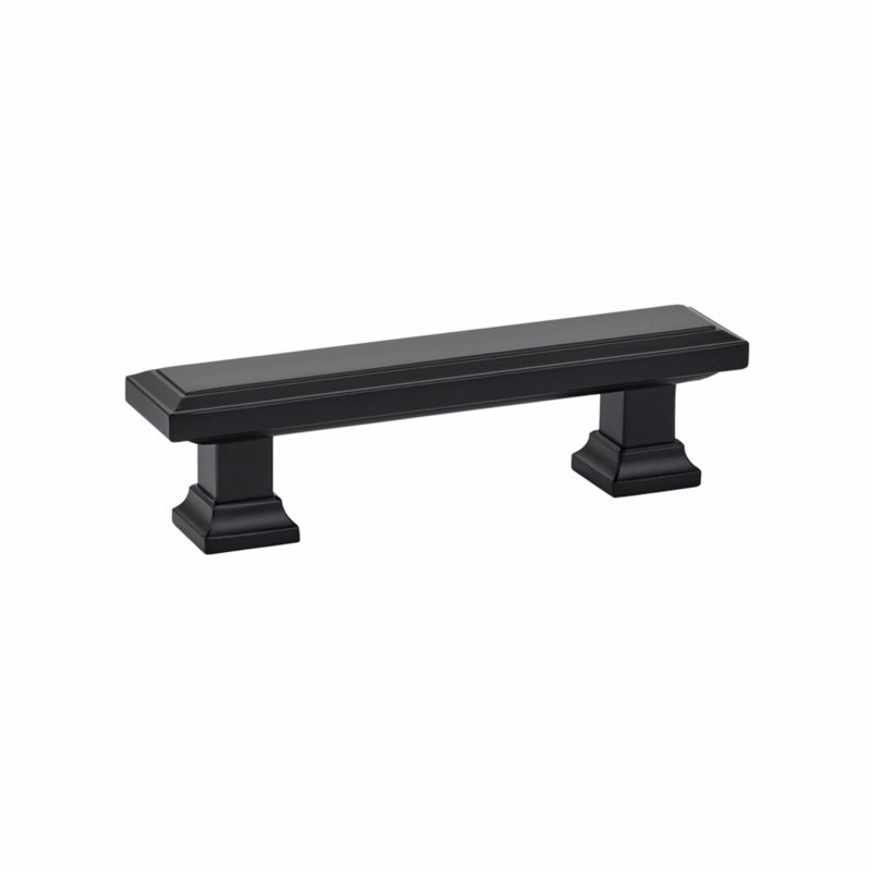Geometric 3" Center Bar Pull, Flat Black