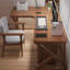 Bureau en bois massif en L noyer clair-109546081-109546083