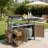 54.33" Outdoor Kitchen Island  With Stainless Steel Top-359020290