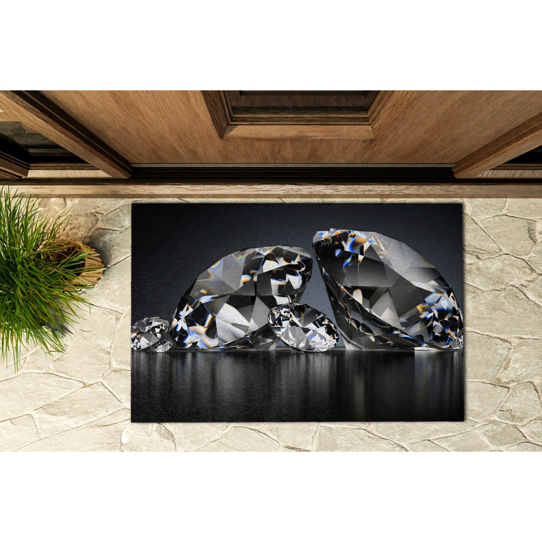 Diamanten B60 x L90 cm Rutschfeste Türmatte für draußen