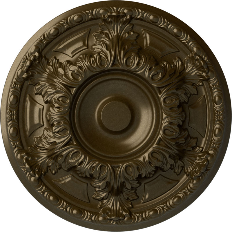 Médaillon de plafond H 2 1/2 po x l 23 3/8 po x P 2 1/2 po Granada, Laiton, H 19 po x l 19 po x P 2,5 po