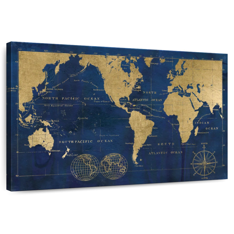 Carte du monde Aligo, H 20 po x l 30 po