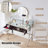 33.9" Mirrored Makeup Vanity Desk With Mirror And Lights, Mirrored Console Vanity Table With 2 Big Drawers & Open Shelf, Dressing Table With Charging Station For Bedroom