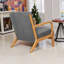 Fauteuil d'appoint compact en velours côtelé avec coussin amovible, assise rembourrée et structure à profil bas-1001389899