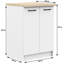 The kitchen base cabinet is white-105005257