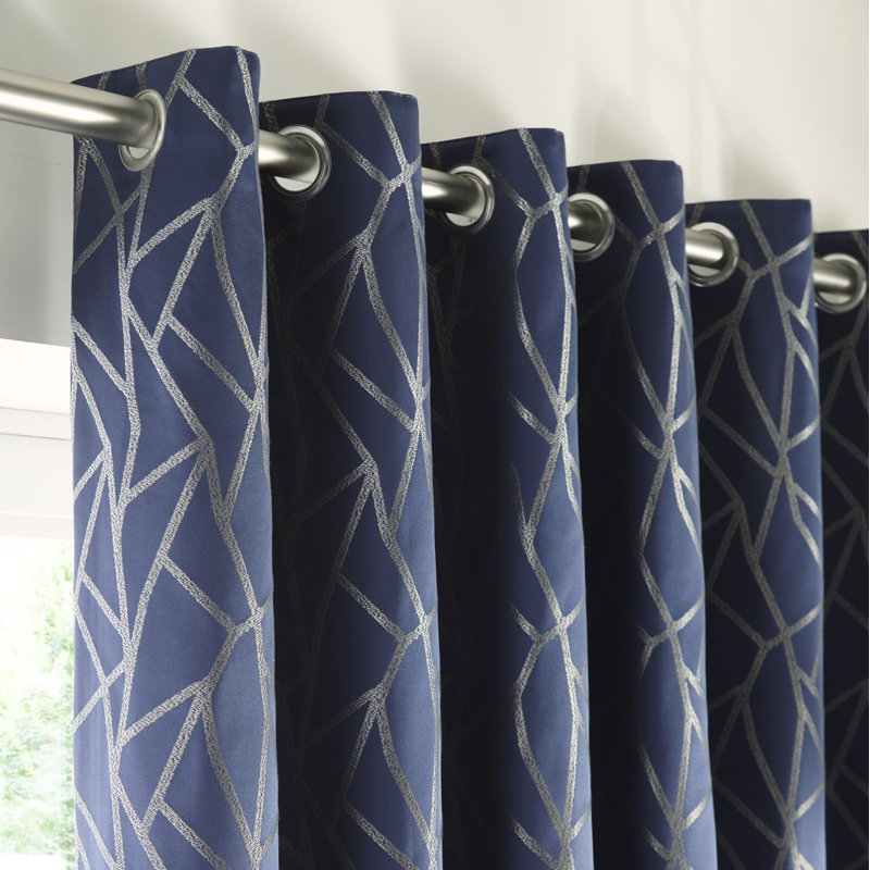 Rasc Room Darkening Curtain Pair, Ink, 66" W x 72" L