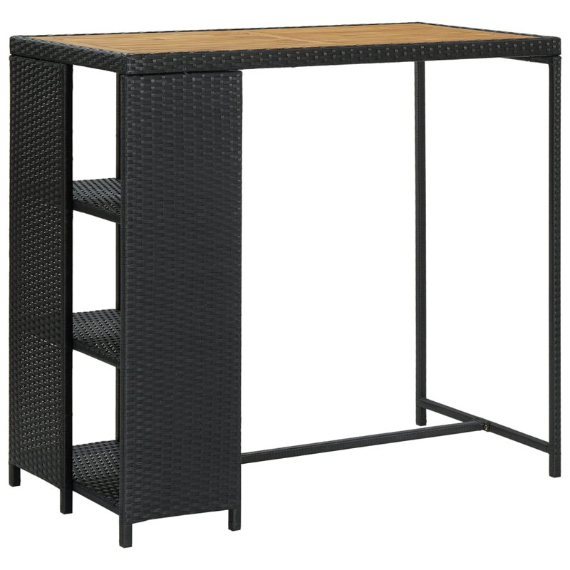 Sabato Rattan Bar Table, Black