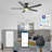 Gaphoor 52" Black Smart Ceiling Fan with light-1487157955