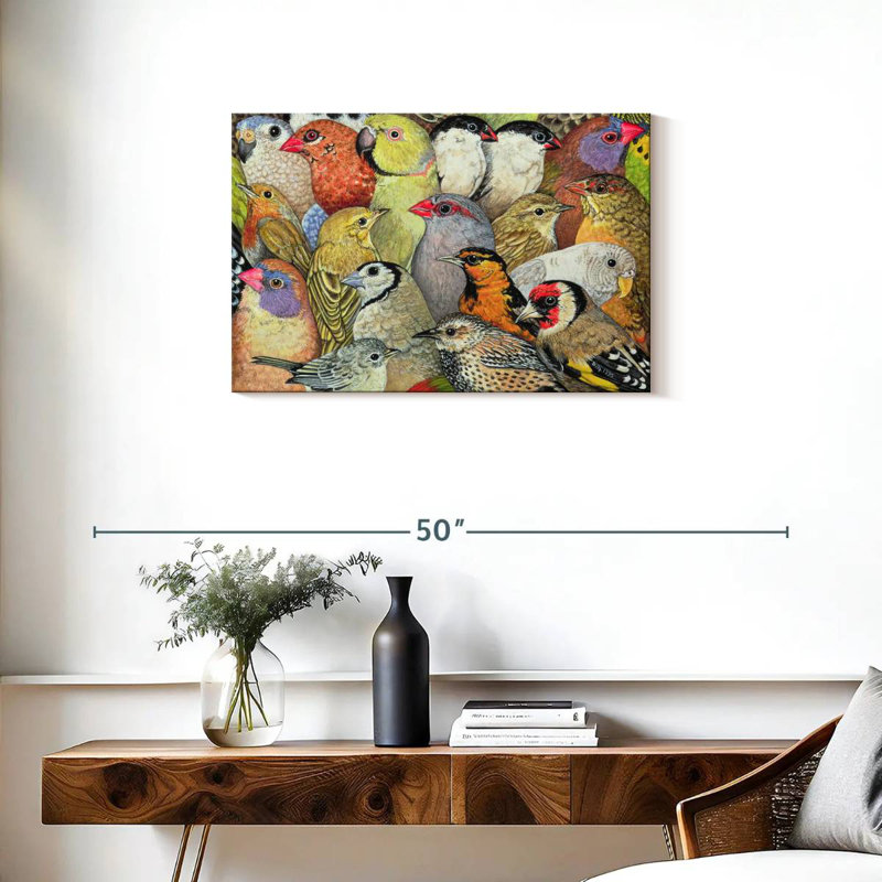 Patchwork Birds, 20" H x 30" W