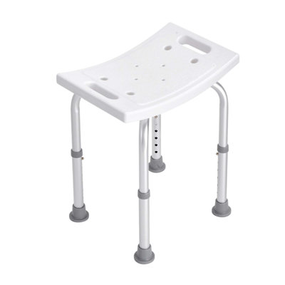Tabouret de douche à hauteur réglable avec poignées intégrées, siège de baignoire antidérapant pour personnes âgées et handicapées, capacité de 158,8 kg