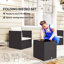 Ensemble de mobilier de patio 3 pièces Outsunny