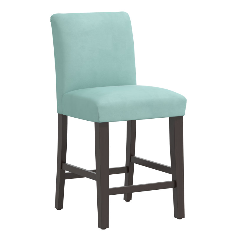 Tabouret de bar et de comptoir Hadrien, Tabouret de comptoir (siège d'une hauteur de 26 p, Boucle neige classique, Bois noir