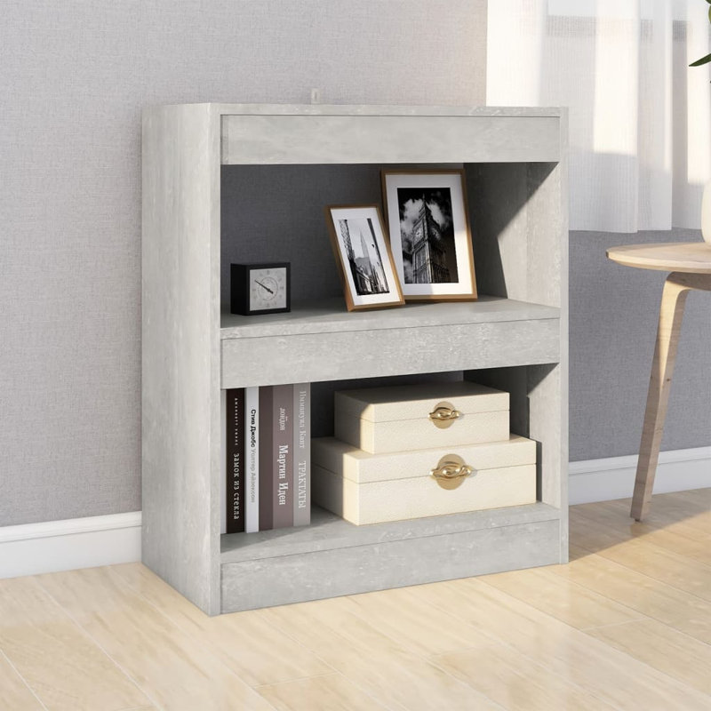 Book Cabinet/Room Divider, Sonoma Oak, (2 Shelves) 72cmH x 60cmW x 30cmD