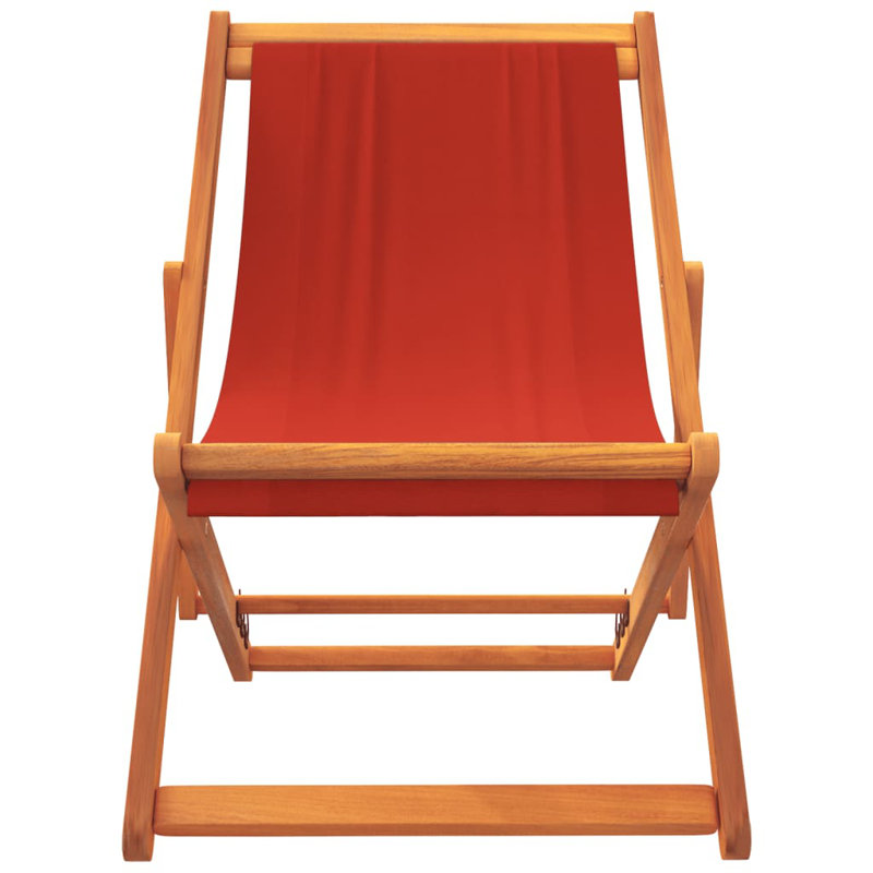 Anasia Folding Deck Chair, Red