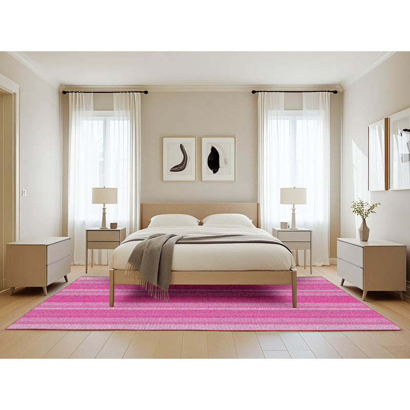 Tapis de zone mauve à motifs, Rectangle 5 pi x 8 pi